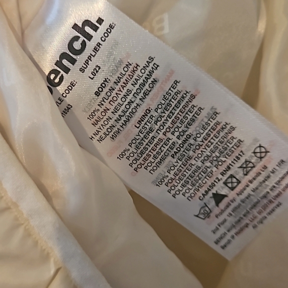 NEW! BENCH Winter White Insulated Puffer Jacket Coat XL. - Picture 7 of 7